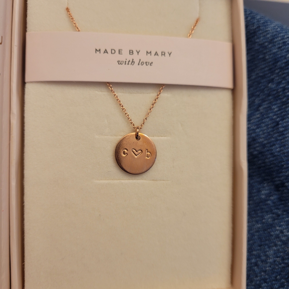 New C♡B Made By Mary Necklace In Rose Gold